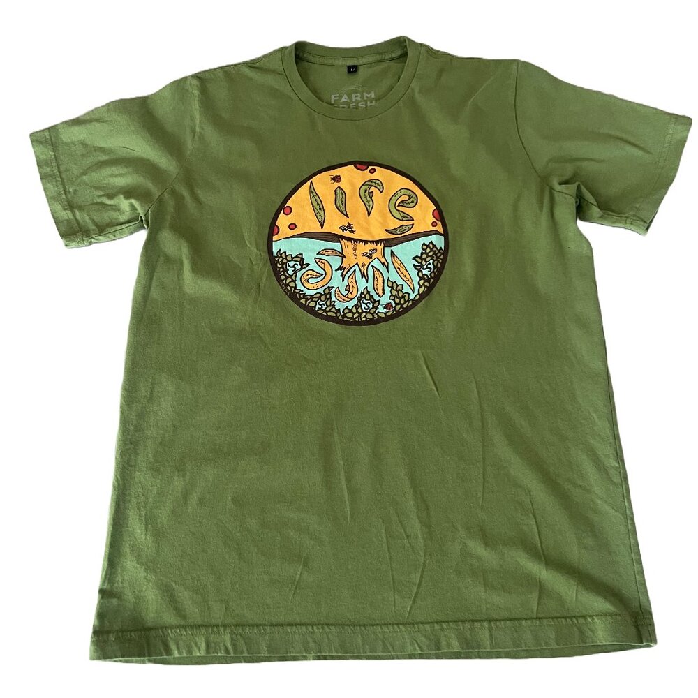 Farm Fresh Unisex Large Life Soil Green Short Sleeve T-Shirt